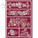 [1823114] Stencil Flex 14 Cenefas Flores