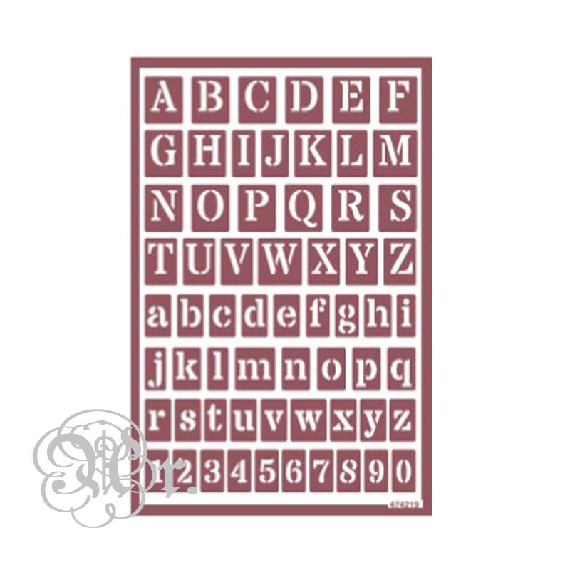 Stencil Flex 33 Abecedario Mayusculas Minusculas