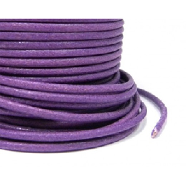 Cordon Cuero 2 Mm. 20 M. Morado