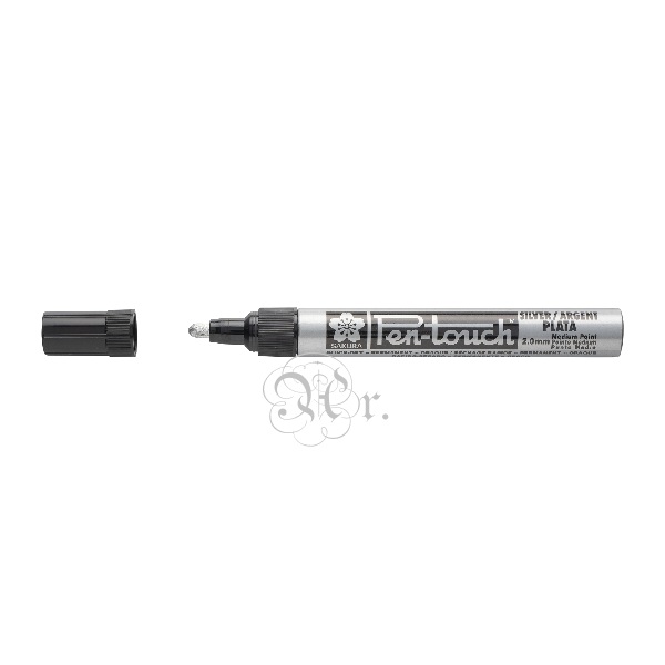 Rotulador Sakura Pen-Touch Medio Plata