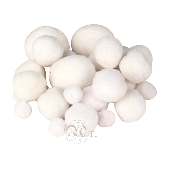 Pompones Grandes 72 U. Blancos