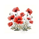 [0886026] Transfer Textil Dtf 18*18 Cm. Amapolas