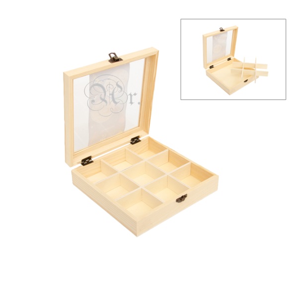 Caja Vitrina 9 Divisiones 602 20*20*5.5 cm.