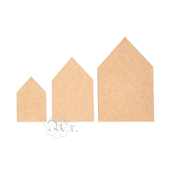 Set 3 Casas D.m. 10.5-15.5-20*1.6 cm.