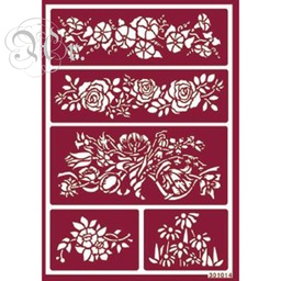 [1823114] Stencil Flex 14 Cenefas Flores