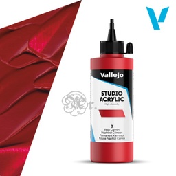 [0318003] 3 Acrilico Vallejo 200 ml. Rojo carmin naftol