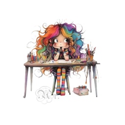 [0886073] Transfer Textil Dtf 18*18 Cm. Estudiante Pelo II