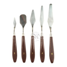[0324002] Set 5 Espatulas Oleo Inox
