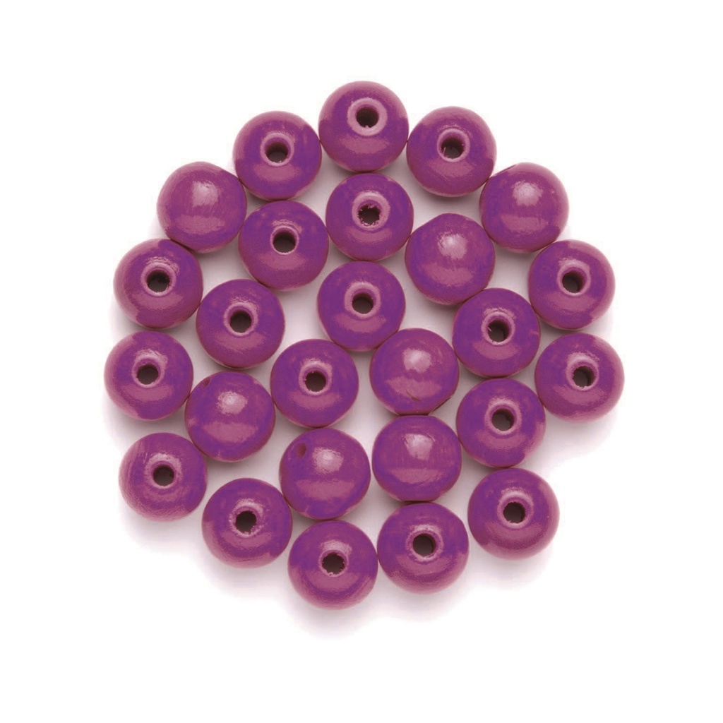 Bola Madera Ø12Mm. 28U. Violeta