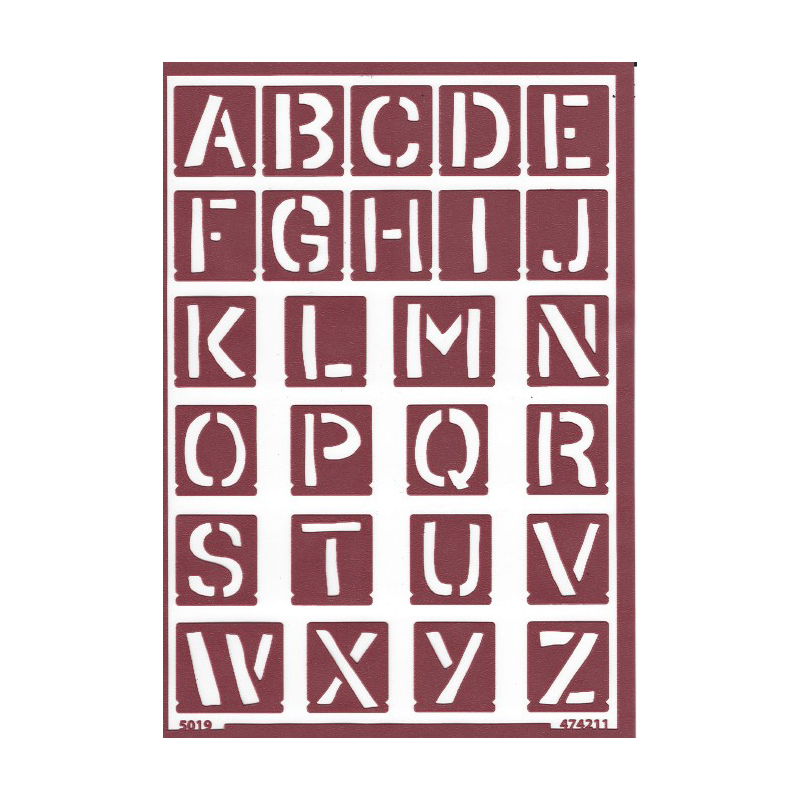 Stencil Flex 29 Abecedario Mayusculas