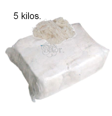 Cabos De Algodon 5 Kilos R-21 Blanco