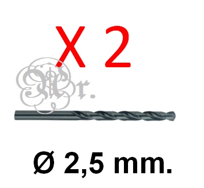 Broca Hierro 2.5 Mm. 2 U.