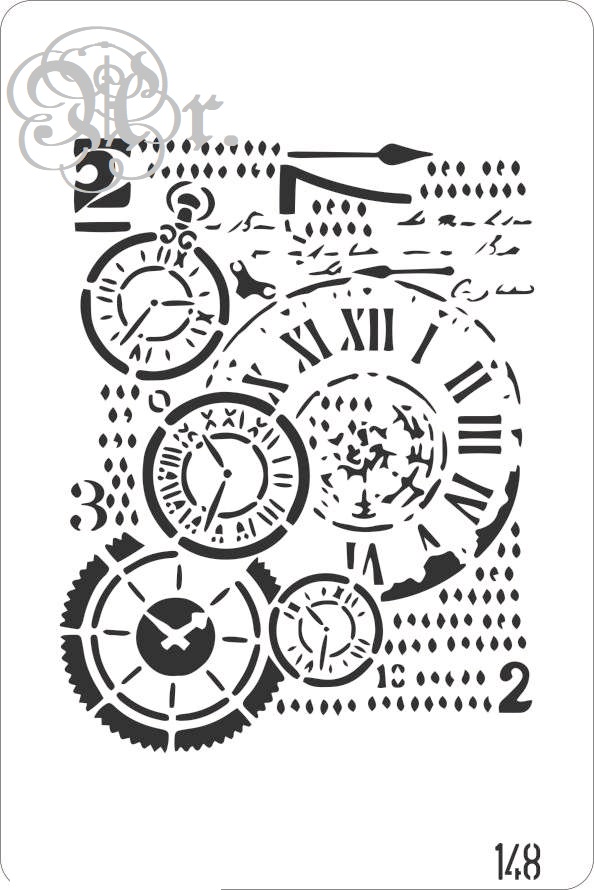 Stencil 20*30 Cm. 148 Relojes