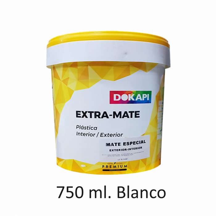 Pintura Plastica Premium 750 Ml. Blanco Mate