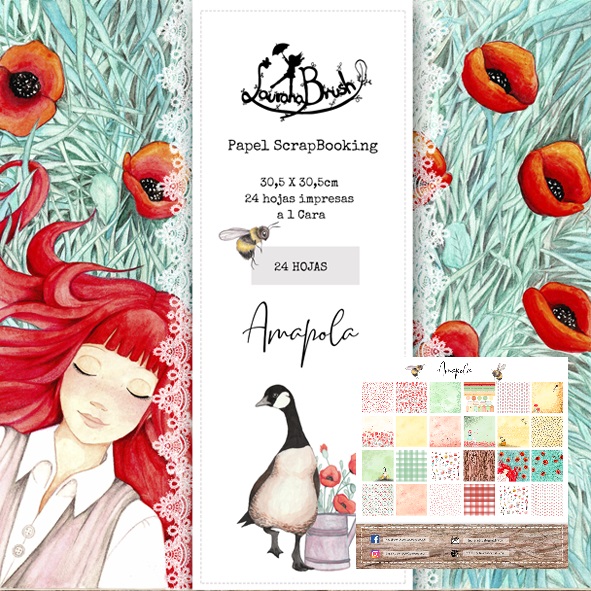 Coleccion Scrap Amapola 24H. Lauranabrush