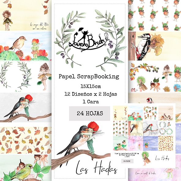 Coleccion Scrap Las Hadas 24H. Lauranabrush
