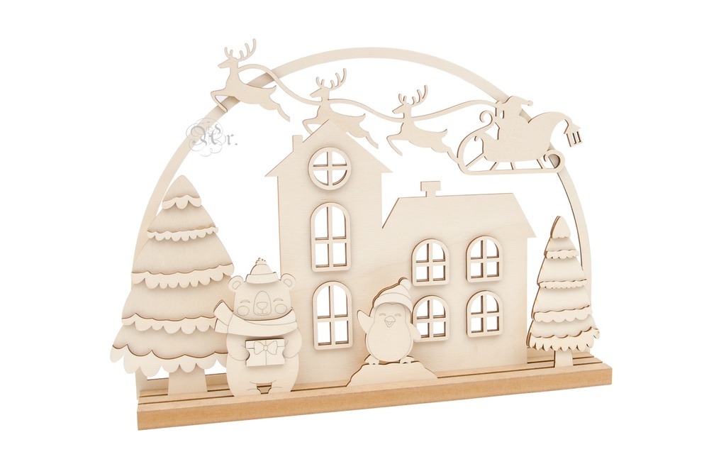 Diorama Navidad 4 Niveles 43*8*32.5 Cm.