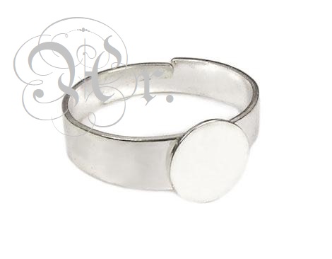 Set 2 Anillos Base 8 Mm. Plateado