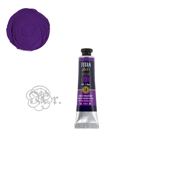 58 Oleo Titan 20 ml. Violeta Cobalto Oscuro