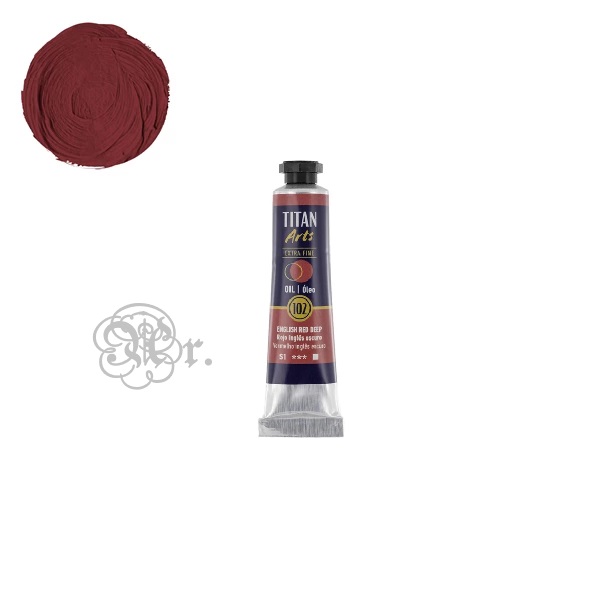 102 Oleo Titan 20 ml. Rojo Inles Oscuro