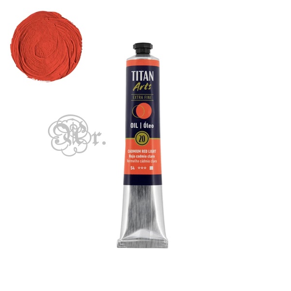 20 Oleo Titan 60 ml. Rojo Cadmio Claro