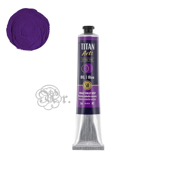 58 Oleo Titan 60 ml. Violeta Cobalto Oscuro