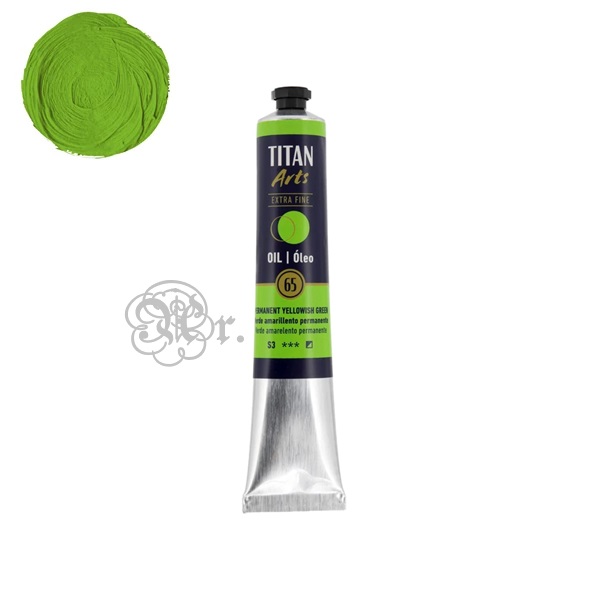 65 Oleo Titan 60 ml. verde amarillento permanente