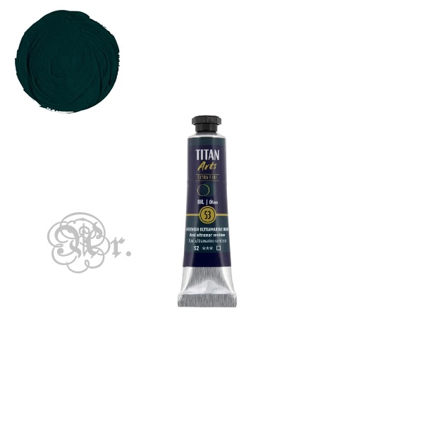 53 Oleo Titán 20 ml. Azul ultramar verdoso