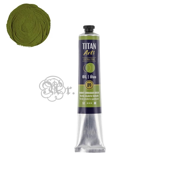 89 Oleo Titan 60 ml. verde cinabrio tostado