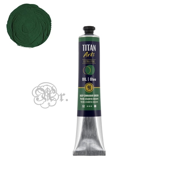 91 Oleo Titán 60ml. verde cinabrio oscuro