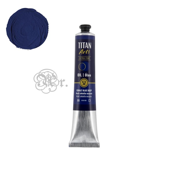 52 Oleo Titán 60ml. Azul Cobalto Oscuro