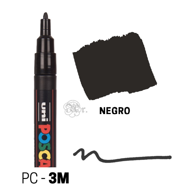 Rotulador Posca PC-3M Negro