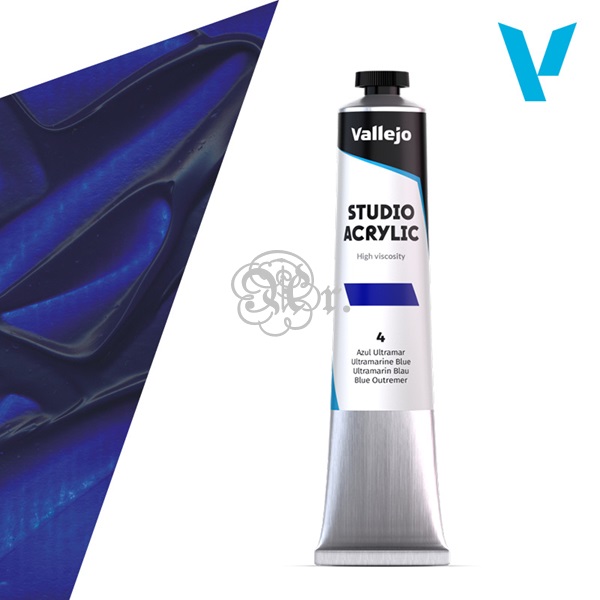 4 Acrilico Vallejo 58 Ml. azul ultramar