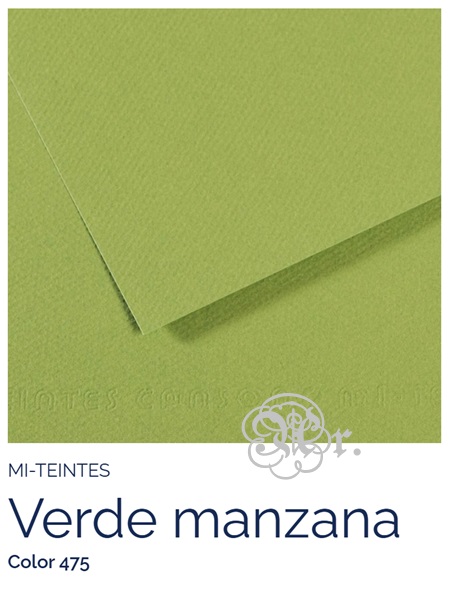 Papel Canson Mi-Teintes 475 verde manzana