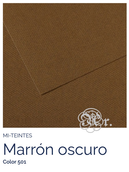 Papel Canson Mi-Teintes 501 marrón oscuro