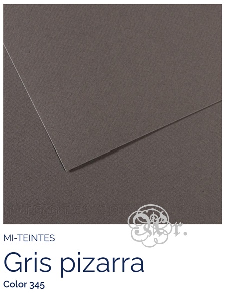 Papel Canson Mi-Teintes 345 Gris Pizarra