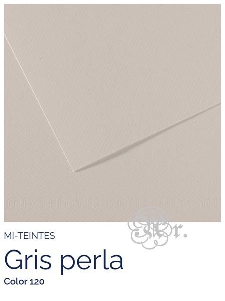 Papel Canson Mi-Teintes 120 Gris Perla