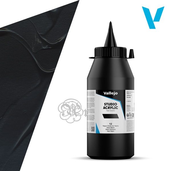 Acrilic Vallejo Studio 1L. 12 Negre Oxido De Ferro