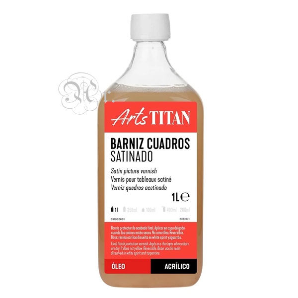 Barniz cuadros satinado Titan 1 L.