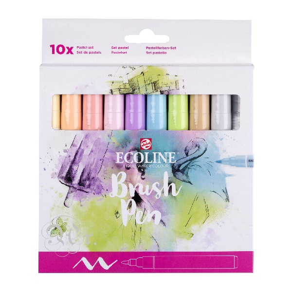 Set 10 Rotuladores Ecoline Pastel