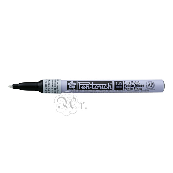 Rotulador Sakura Pen-Touch Fino Blanco