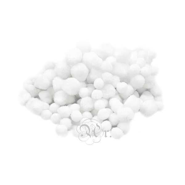 Pompones Minis 200 U. Blancos