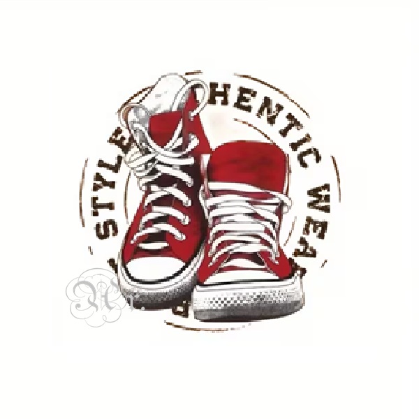 Transfer Textil Dtf 18*18 Cm. Bambas Rojas