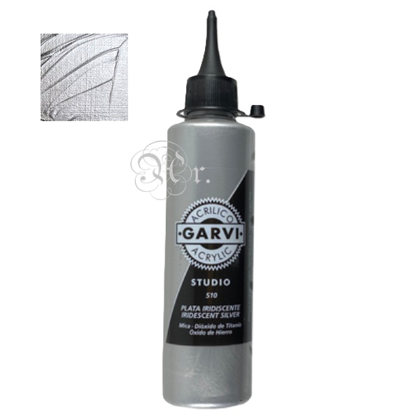 Acrilico Garvi 200 ml. PLATA IRIDISCENTE