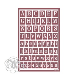 [1823133] Stencil Flex 33 Abecedario Mayusculas Minusculas