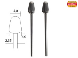 [1023723] Set 2 Fresa Obus ø 6 Mm. 28723