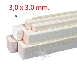 [0503016] Liston Balsa 3*3*1000 Mm