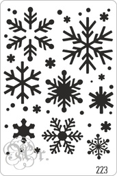 [0848223] Stencil 20*30 Cm. 223 Copos De Nieve