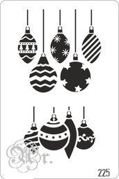 [0848225] Stencil 20*30 Cm. 225 Bolas Navidad