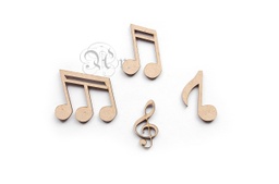 [3103817] Set 12 Notas Musicales 5 Cm.